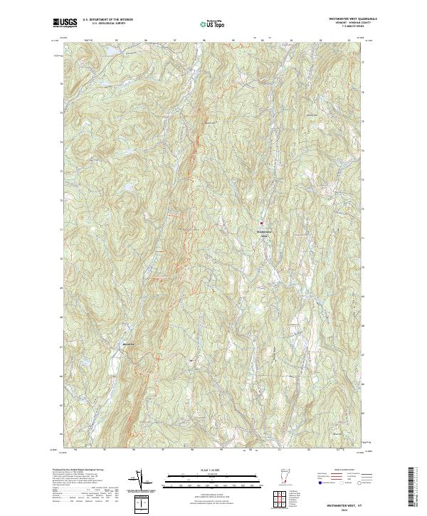 US Topo 7.5-minute map for Westminster West VT