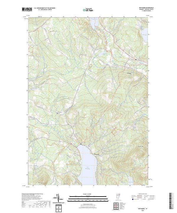 US Topo 7.5-minute map for Westmore VT