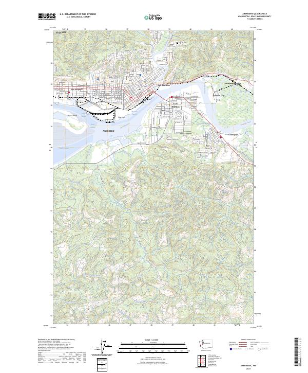 US Topo 7.5-minute map for Aberdeen WA