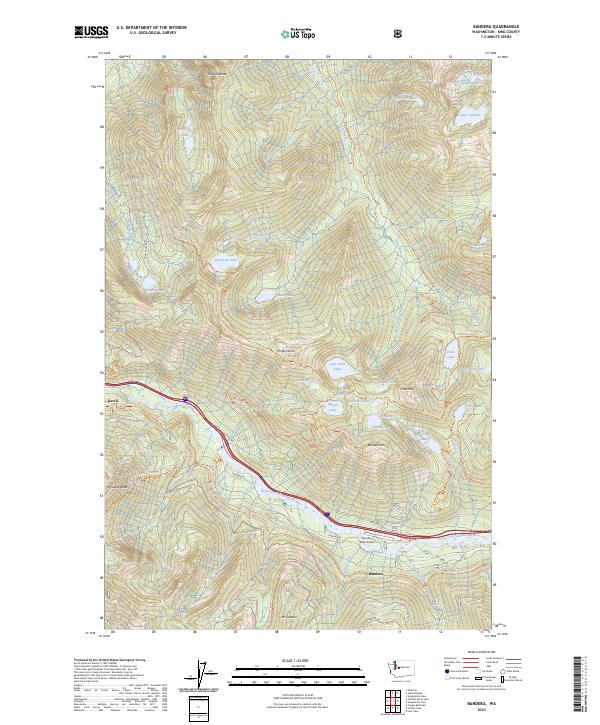 US Topo 7.5-minute map for Bandera WA