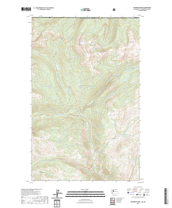 US Topo 7.5-minute map for Bauerman Ridge WABC