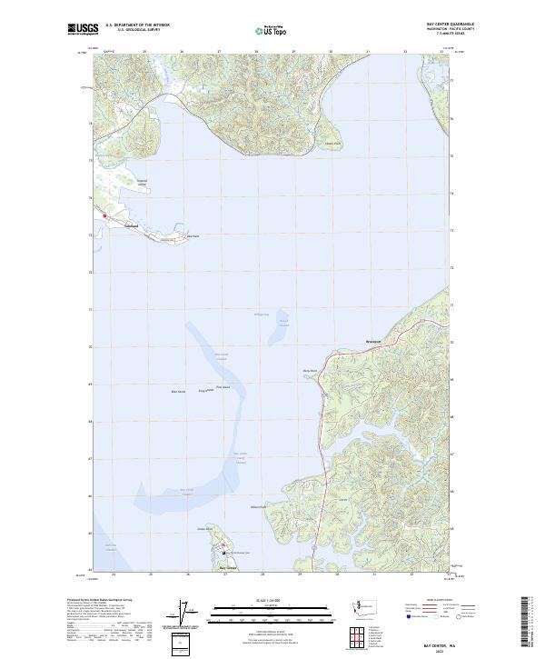 US Topo 7.5-minute map for Bay Center WA