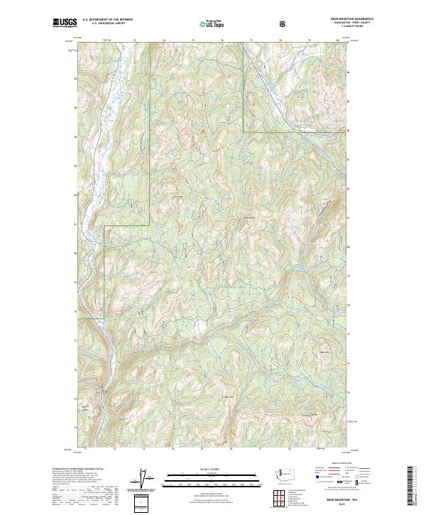 US Topo 7.5-minute map for Bear Mountain WA