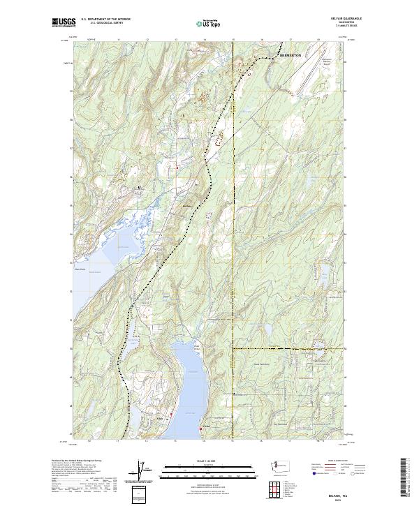 US Topo 7.5-minute map for Belfair WA