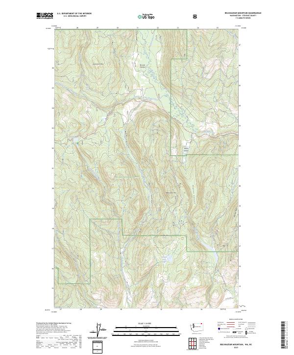 US Topo 7.5-minute map for Belshazzar Mountain WABC