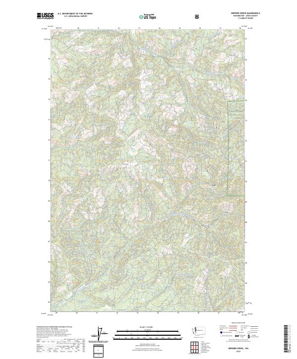 US Topo 7.5-minute map for Bernier Creek WA