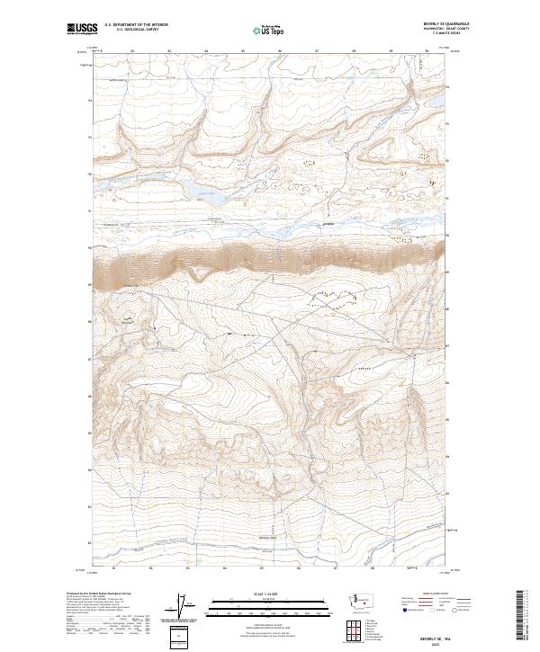 US Topo 7.5-minute map for Beverly SE WA