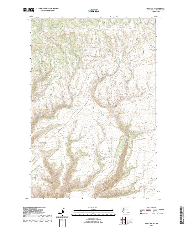 US Topo 7.5-minute map for Bickleton NW WA