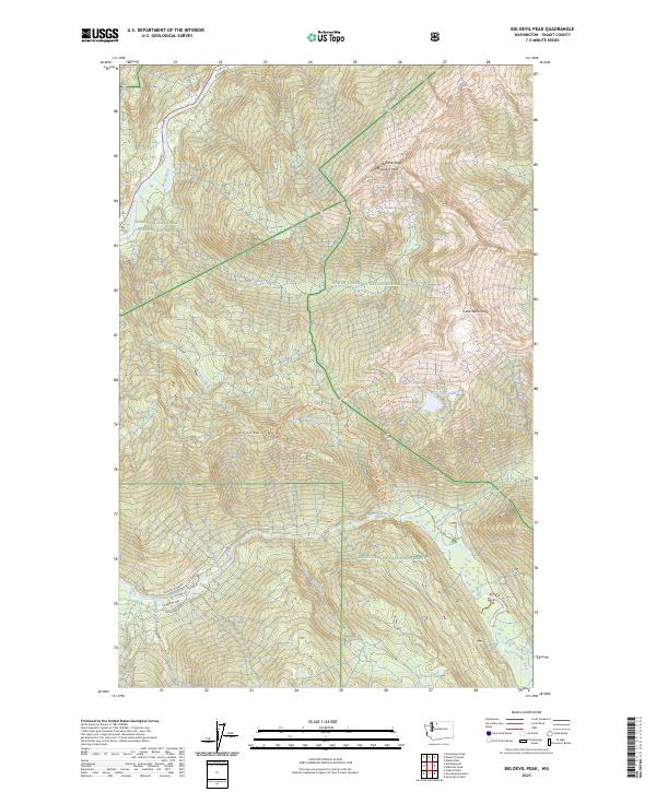 US Topo 7.5-minute map for Big Devil Peak WA