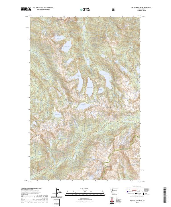 US Topo 7.5-minute map for Big Snow Mountain WA