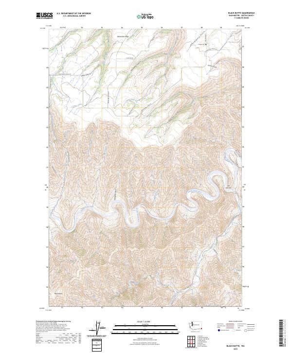 US Topo 7.5-minute map for Black Butte WA