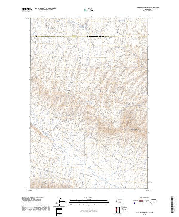 US Topo 7.5-minute map for Black Rock Spring NW WA