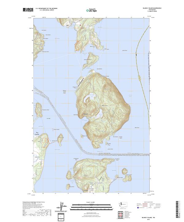 US Topo 7.5-minute map for Blakely Island WA