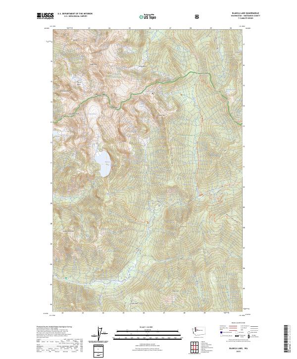 US Topo 7.5-minute map for Blanca Lake WA