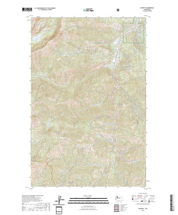 US Topo 7.5-minute map for Blewett WA