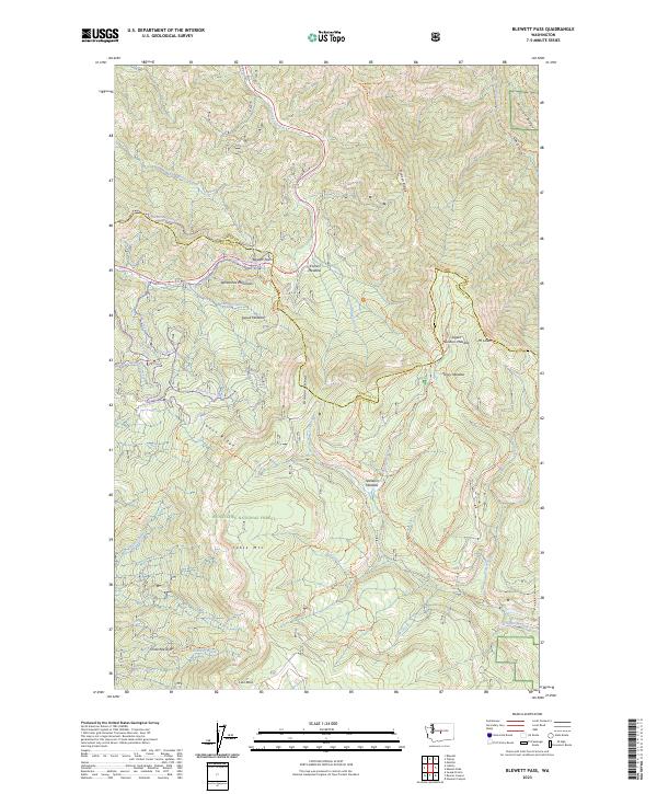 US Topo 7.5-minute map for Blewett Pass WA