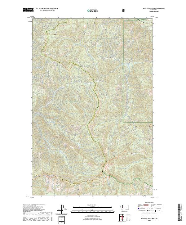 US Topo 7.5-minute map for Blowout Mountain WA