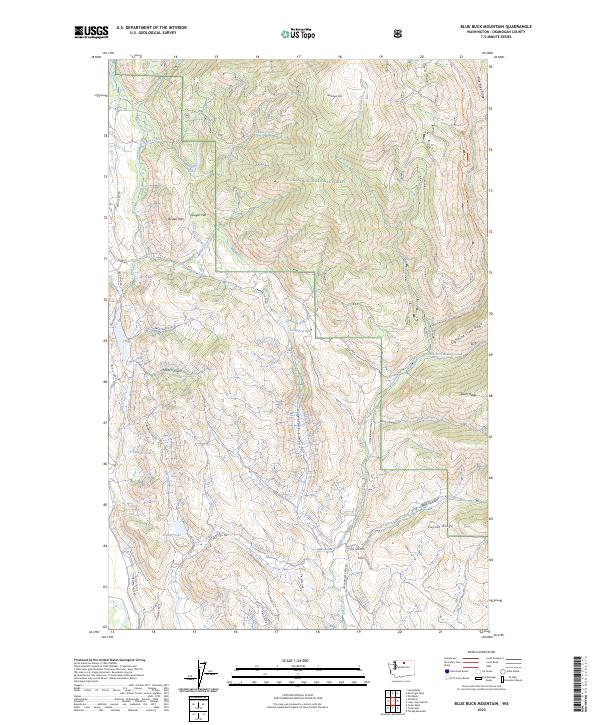 US Topo 7.5-minute map for Blue Buck Mountain WA