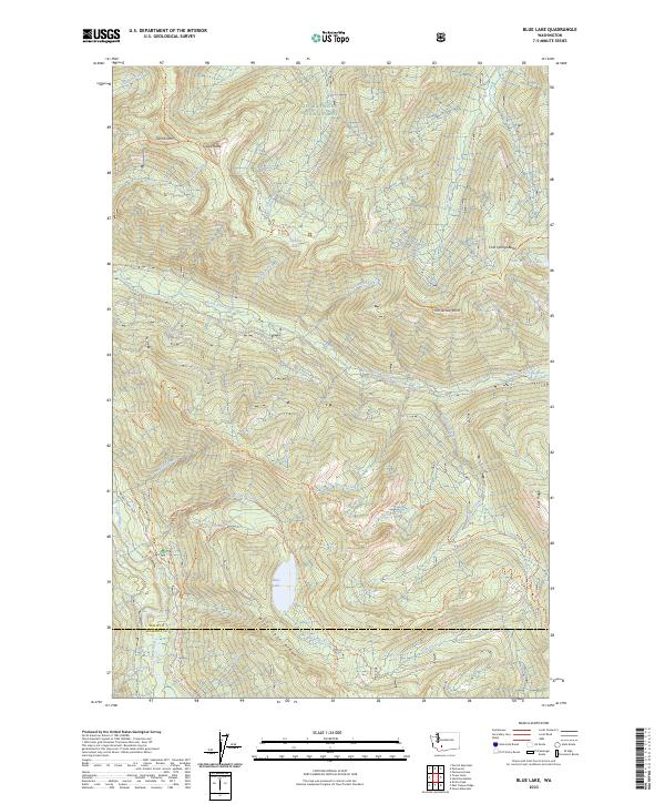 US Topo 7.5-minute map for Blue Lake WA