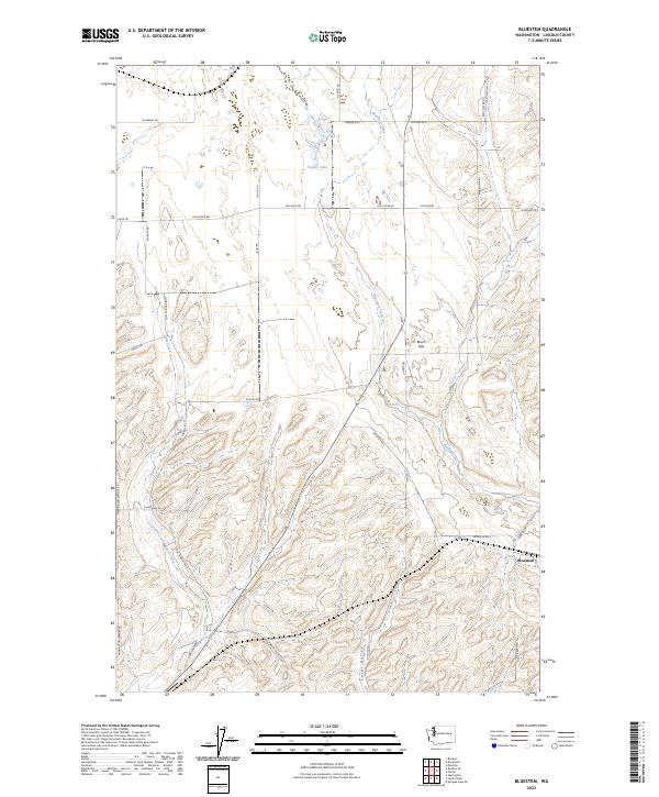 US Topo 7.5-minute map for Bluestem WA