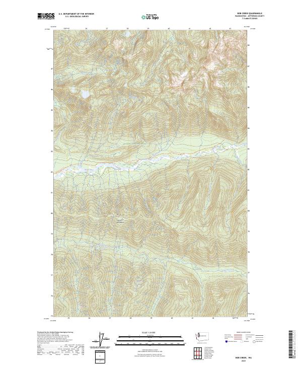 US Topo 7.5-minute map for Bob Creek WA