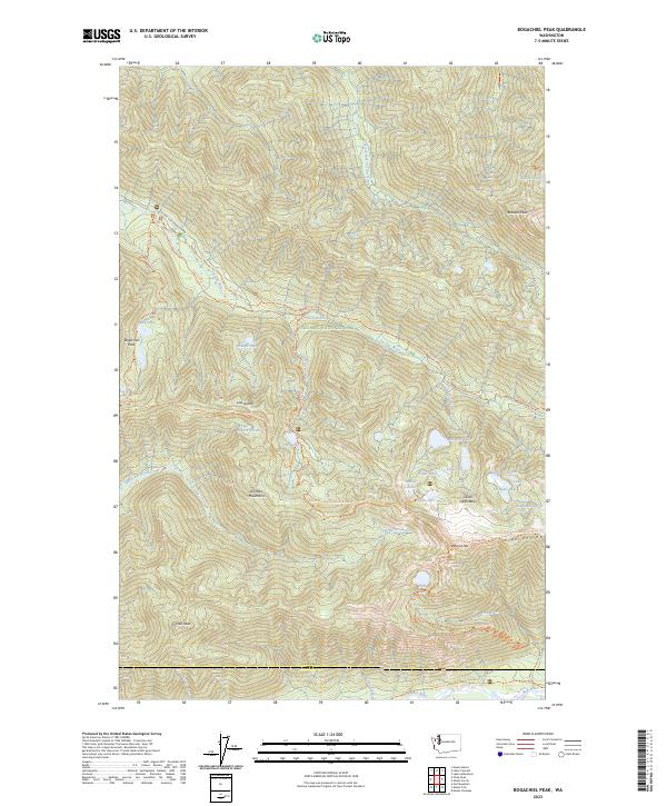 US Topo 7.5-minute map for Bogachiel Peak WA