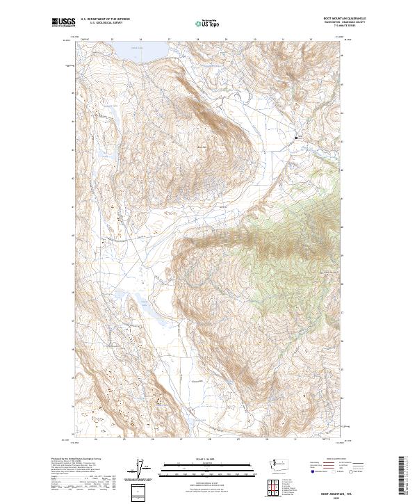 US Topo 7.5-minute map for Boot Mountain WA