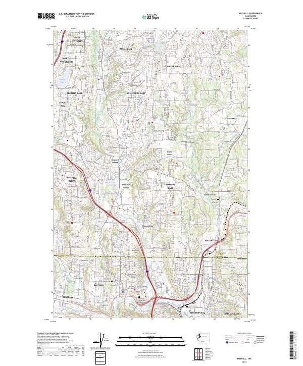 US Topo 7.5-minute map for Bothell WA