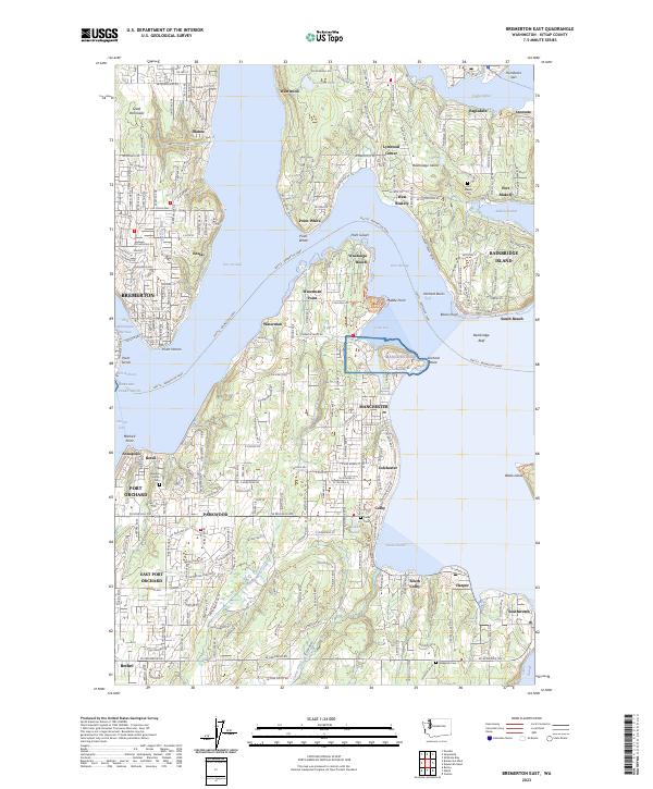 US Topo 7.5-minute map for Bremerton East WA