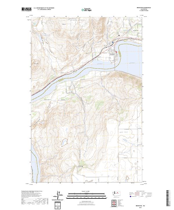 US Topo 7.5-minute map for Brewster WA