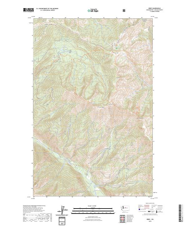 US Topo 7.5-minute map for Brief WA