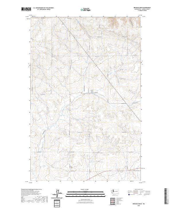 US Topo 7.5-minute map for Broadax Draw WA