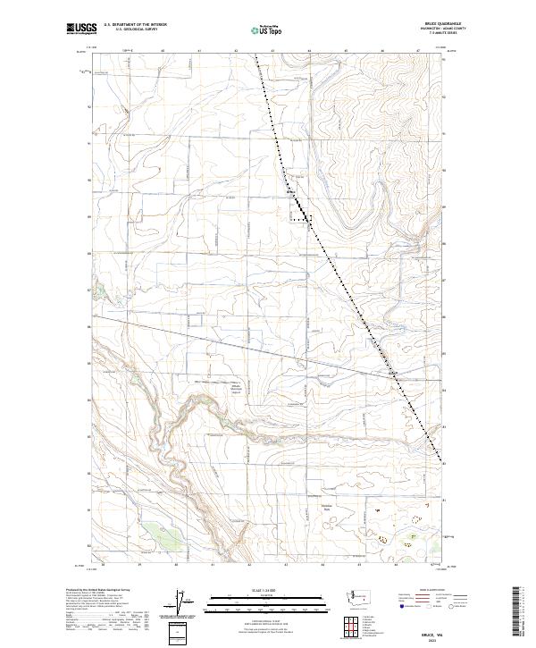 US Topo 7.5-minute map for Bruce WA