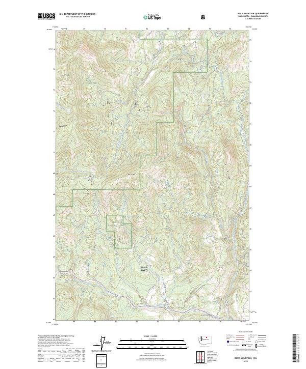 US Topo 7.5-minute map for Buck Mountain WA