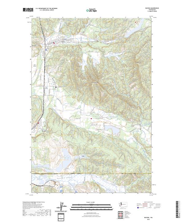 US Topo 7.5-minute map for Bucoda WA