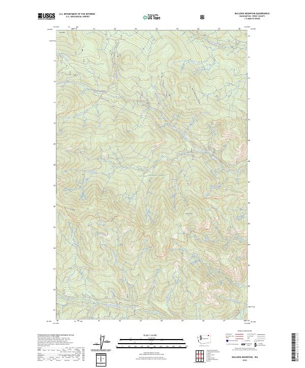 US Topo 7.5-minute map for Bulldog Mountain WA