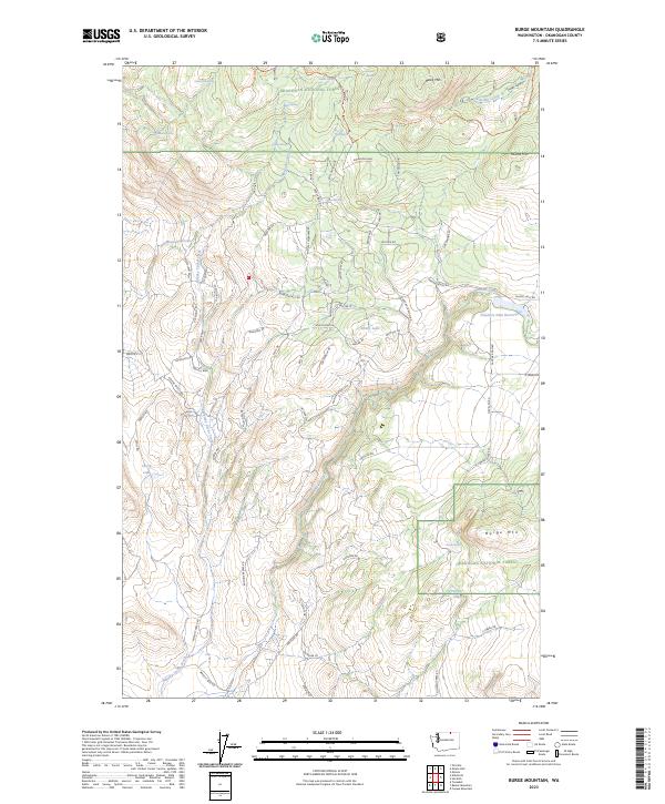 US Topo 7.5-minute map for Burge Mountain WA