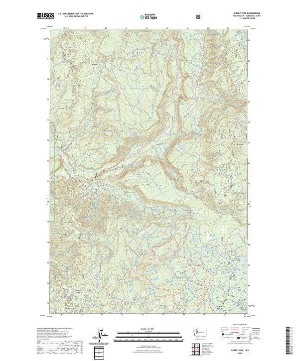 US Topo 7.5-minute map for Burnt Peak WA