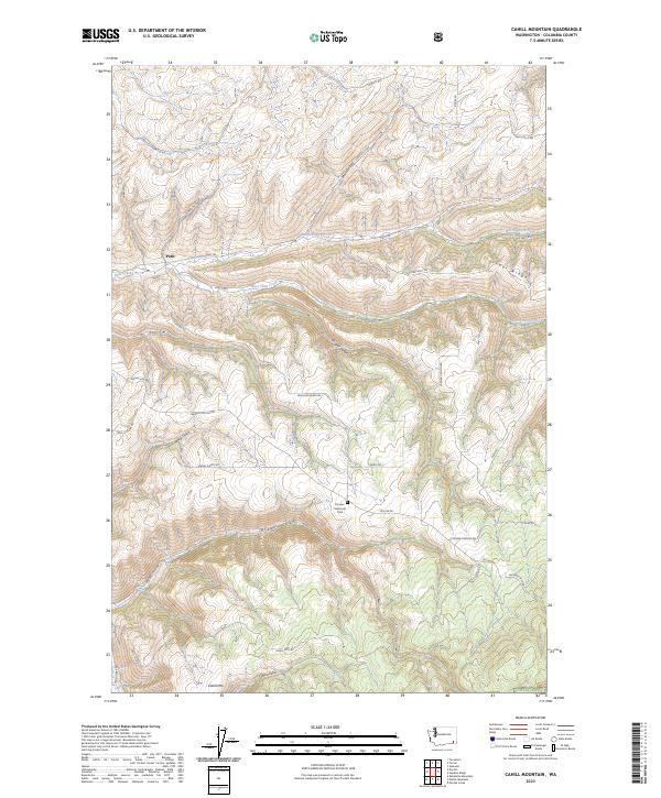 US Topo 7.5-minute map for Cahill Mountain WA