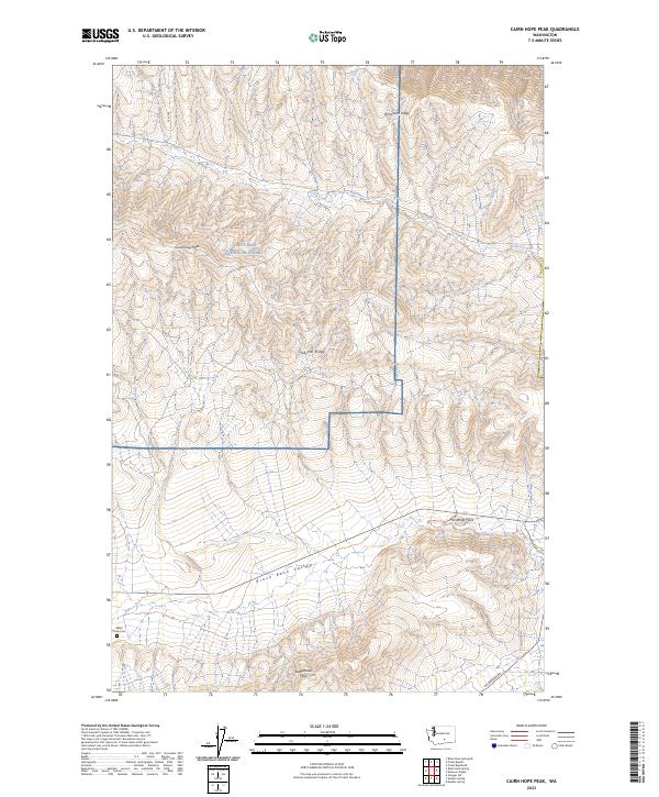 US Topo 7.5-minute map for Cairn Hope Peak WA