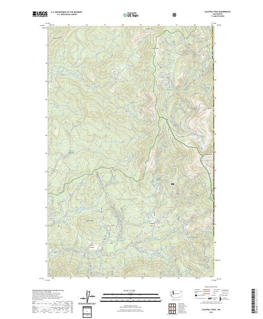 US Topo 7.5-minute map for Calispell Peak WA – American Map Store