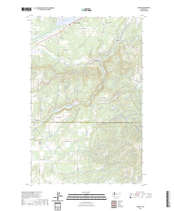 US Topo 7.5-minute map for Camden WA