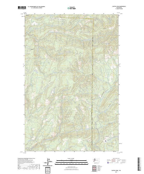 US Topo 7.5-minute map for Capitol Peak WA