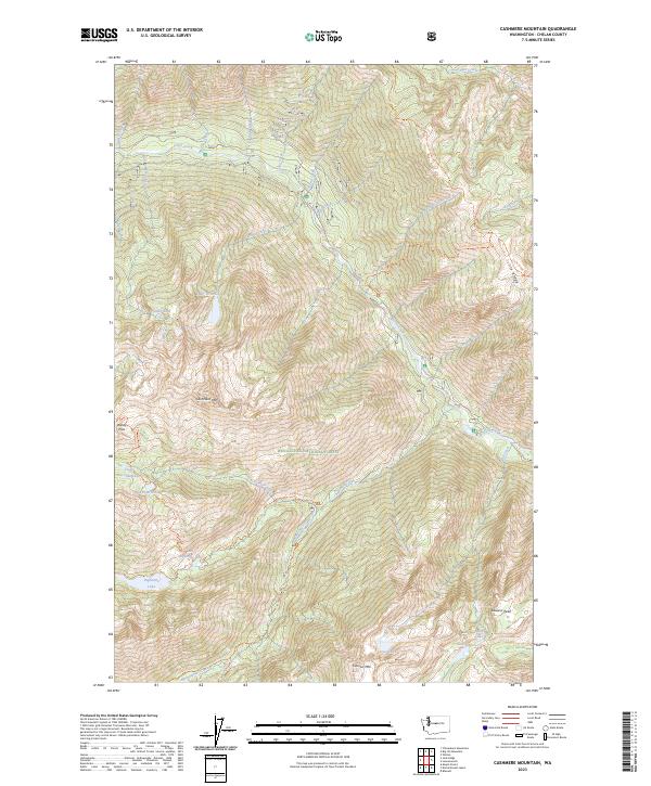 US Topo 7.5-minute map for Cashmere Mountain WA