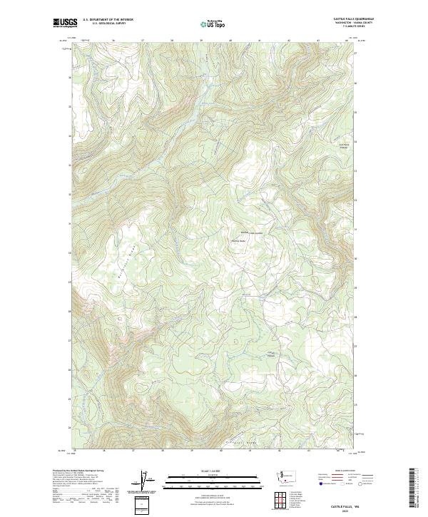 US Topo 7.5-minute map for Castile Falls WA