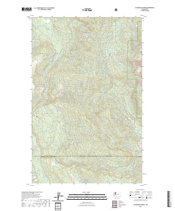 US Topo 7.5-minute map for Cavanaugh Creek WA