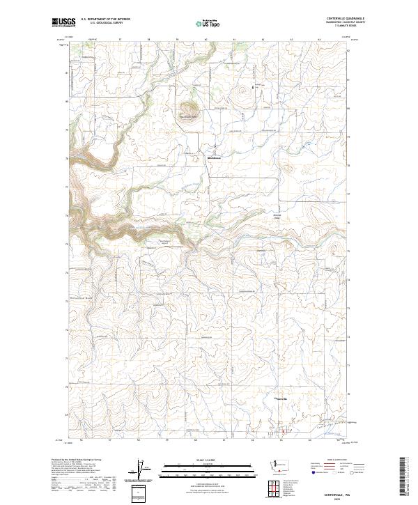 US Topo 7.5-minute map for Centerville WA