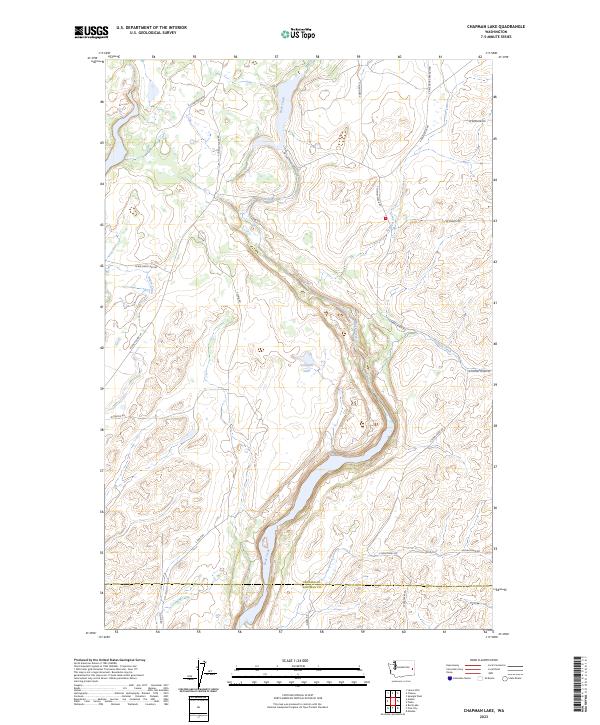 US Topo 7.5-minute map for Chapman Lake WA