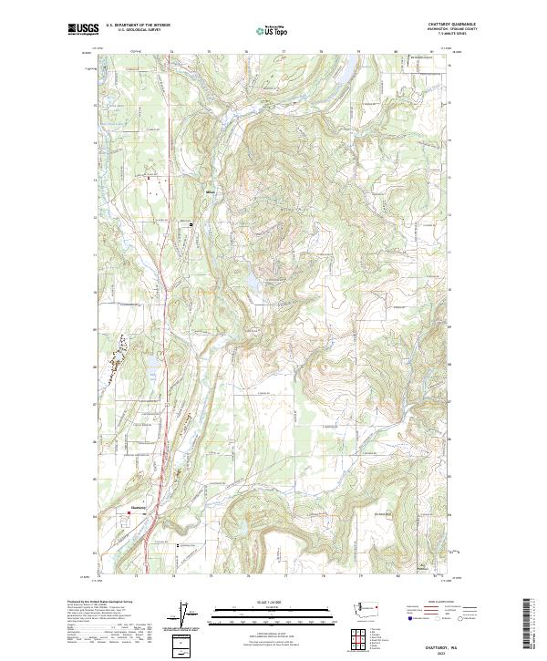 US Topo 7.5-minute map for Chattaroy WA