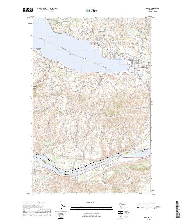 US Topo 7.5-minute map for Chelan WA